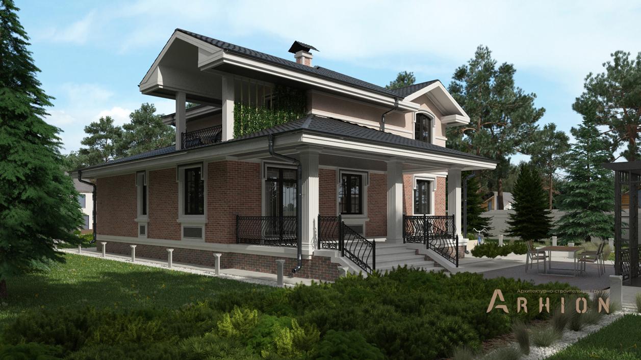 2. Проект двухэтажного дома в современном стиле с многоскатной кровлей, cp-17-53, площадью - 357 кв c цокольным этажом