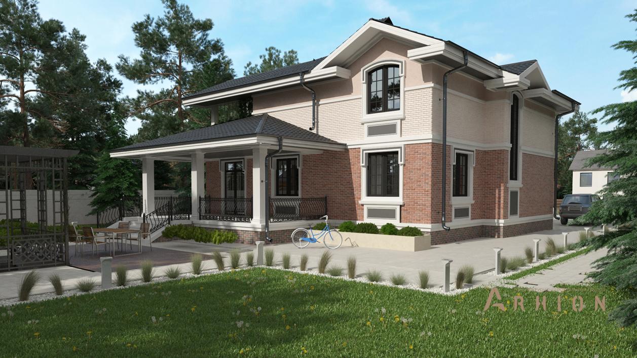 3. Проект двухэтажного дома в современном стиле с многоскатной кровлей, cp-17-53, площадью - 357 кв c цокольным этажом