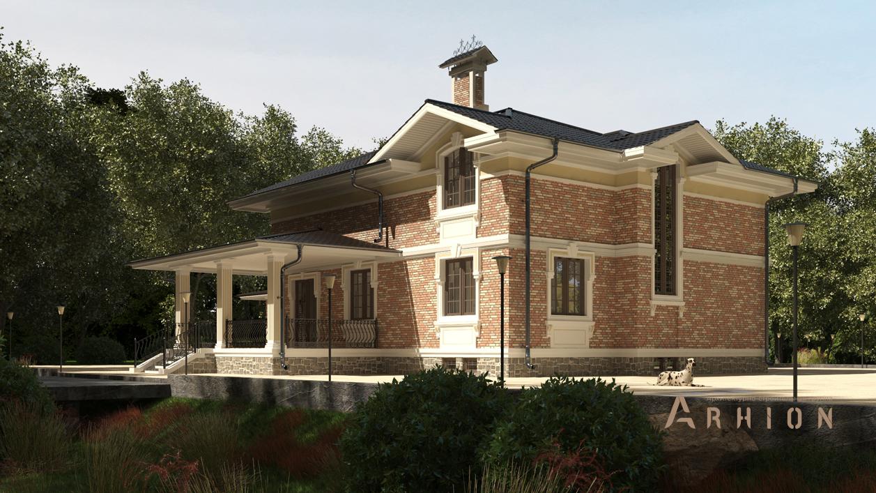 2. Проект двухэтажного дома в современном стиле с плоской кровлей , cp-17-68, площадью - 498 кв c цокольным этажом, гаражом, бассейном