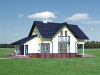 2. Проект одноэтажного дома в современном стиле с плоской кровлей , cp-19-72, площадью - 208 кв c мансардой