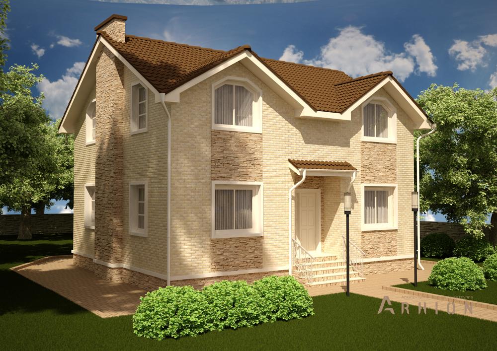 4. Проект одноэтажного дома в современном стиле с плоской кровлей , cp-20-18, площадью - 155 кв c цокольным этажом, мансардой