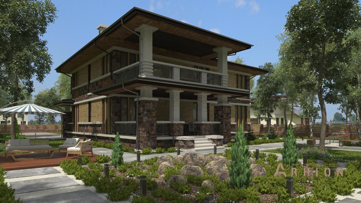 3. Проект двухэтажного дома в современном стиле с плоской кровлей , cp-20-94, площадью - 267 кв