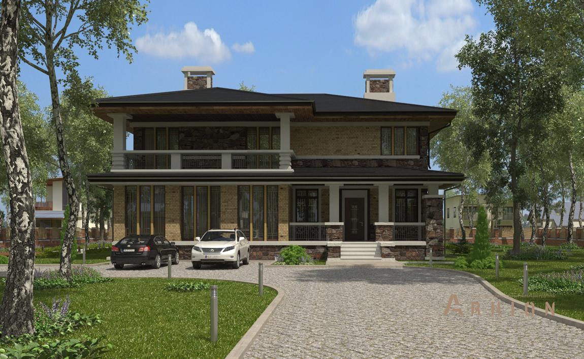 1. Проект двухэтажного дома в современном стиле с плоской кровлей , cp-20-94, площадью - 267 кв