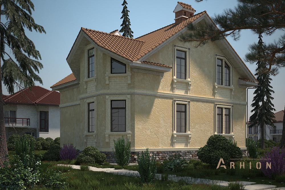 2. Проект одноэтажного дома в современном стиле с плоской кровлей , cp-20-99, площадью - 168 кв c мансардой