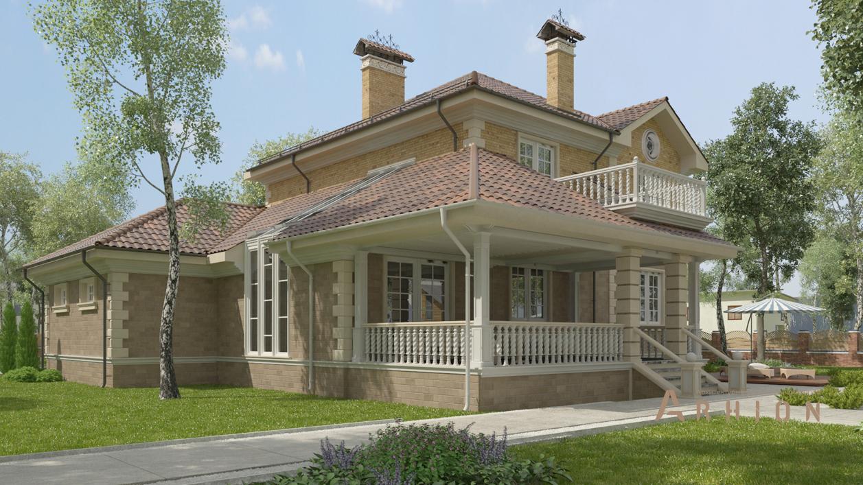 2. Проект двухэтажного дома в современном стиле с плоской кровлей , cp-22-14, площадью - 381 кв c цокольным этажом, гаражом