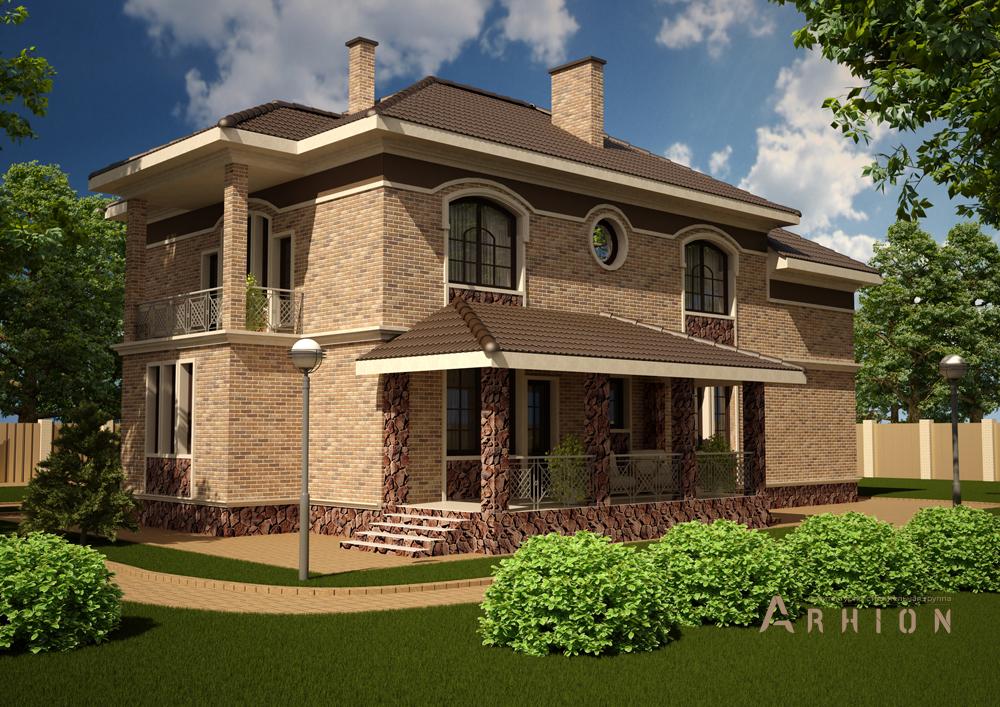 3. Проект двухэтажного дома в современном стиле с плоской кровлей , cp-22-33, площадью - 237 кв c цокольным этажом