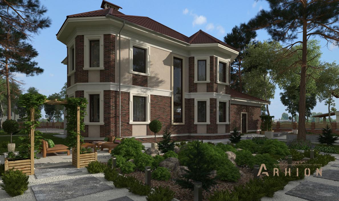 3. Проект двухэтажного дома в современном стиле с плоской кровлей , cp-22-67, площадью - 269 кв c цокольным этажом, гаражом