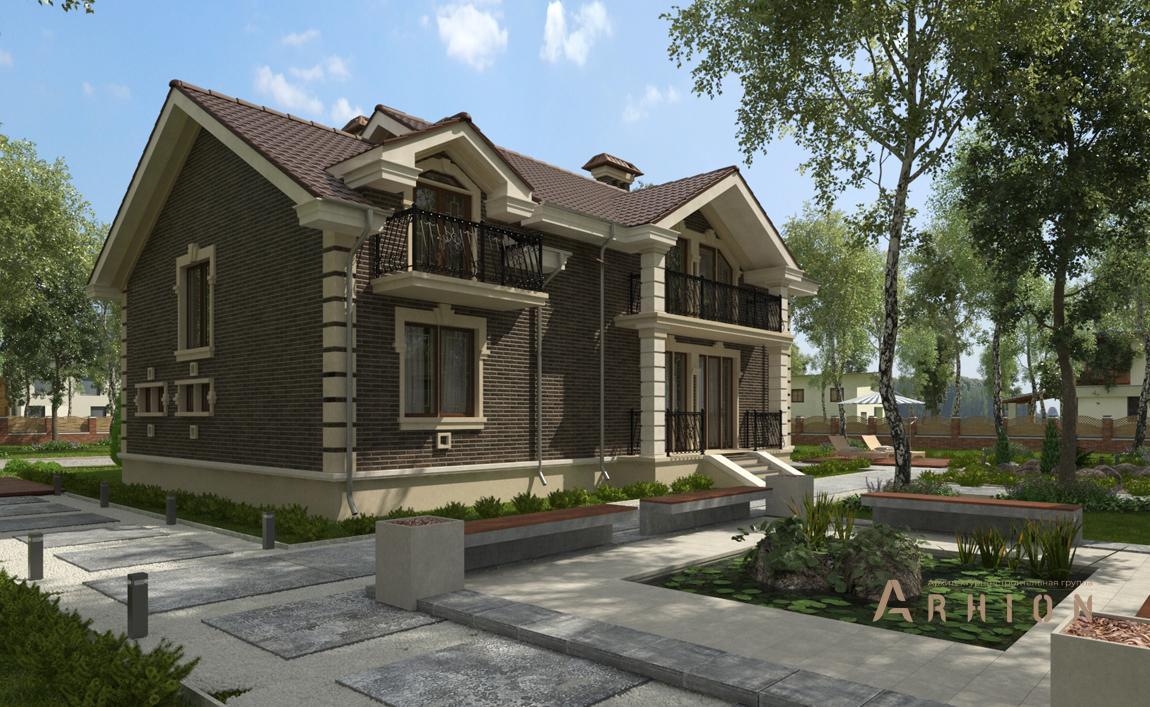 3. Проект одноэтажного дома в современном стиле с плоской кровлей , cp-22-72, площадью - 363 кв c цокольным этажом, мансардой