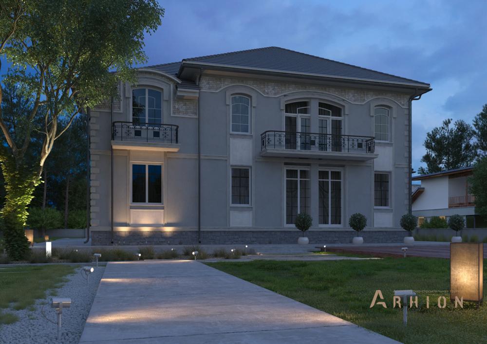 2. Проект двухэтажного дома в современном стиле с плоской кровлей , cp-22-79, площадью - 249 кв c гаражом