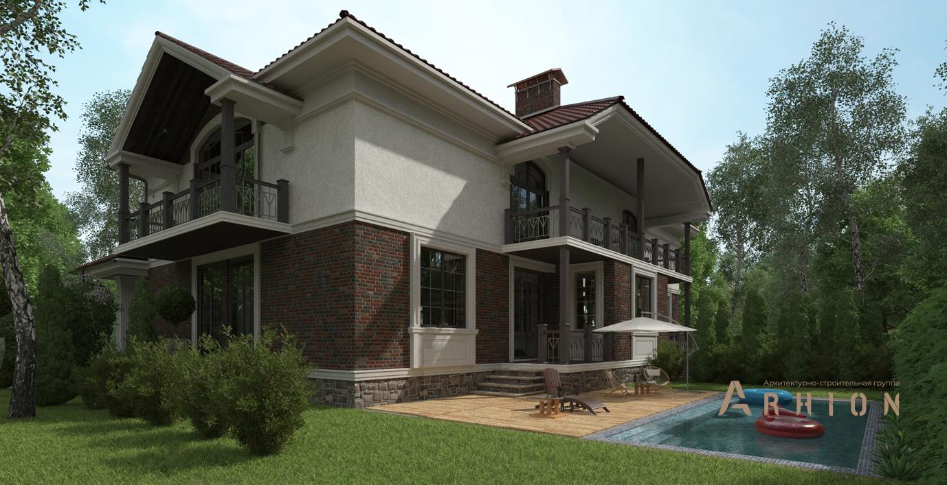 3. Проект двухэтажного дома в современном стиле с четырехскатной, cp-26-03, площадью - 218 кв