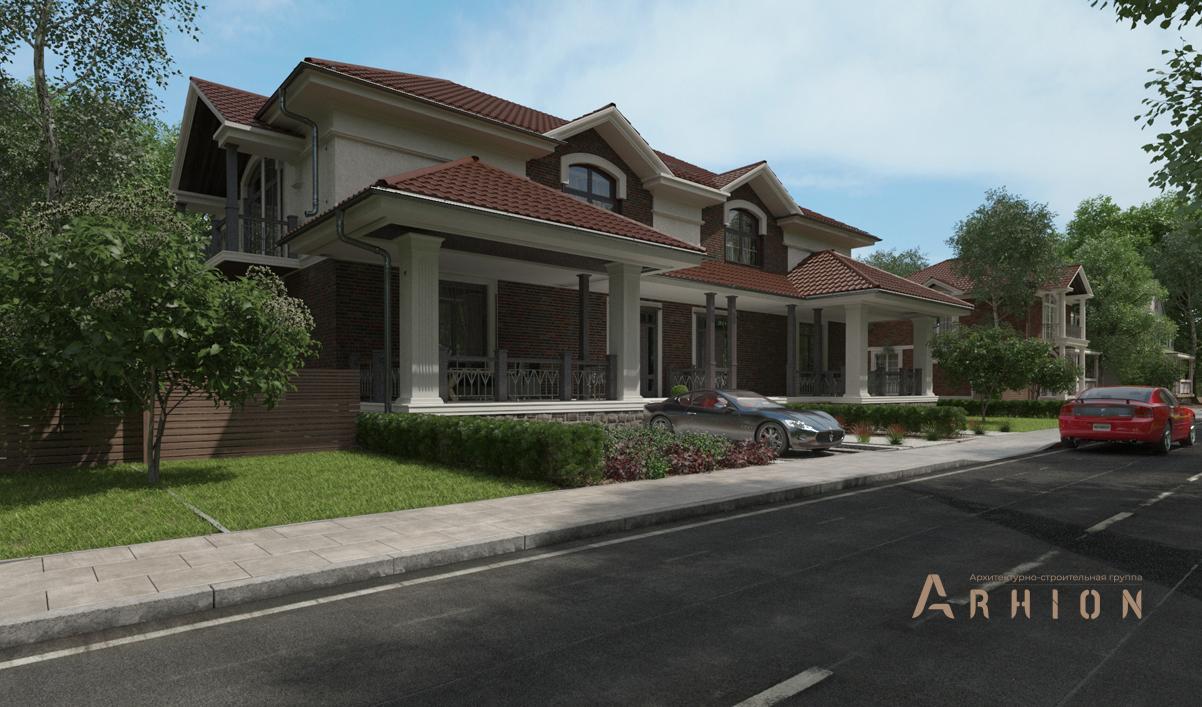 1. Проект двухэтажного дома в современном стиле с четырехскатной, cp-26-03, площадью - 218 кв