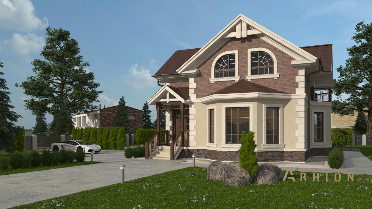 2. Проект одноэтажного дома в скандинавском стиле с многоскатной кровлей, cp-29-01, площадью - 158 кв c мансардой