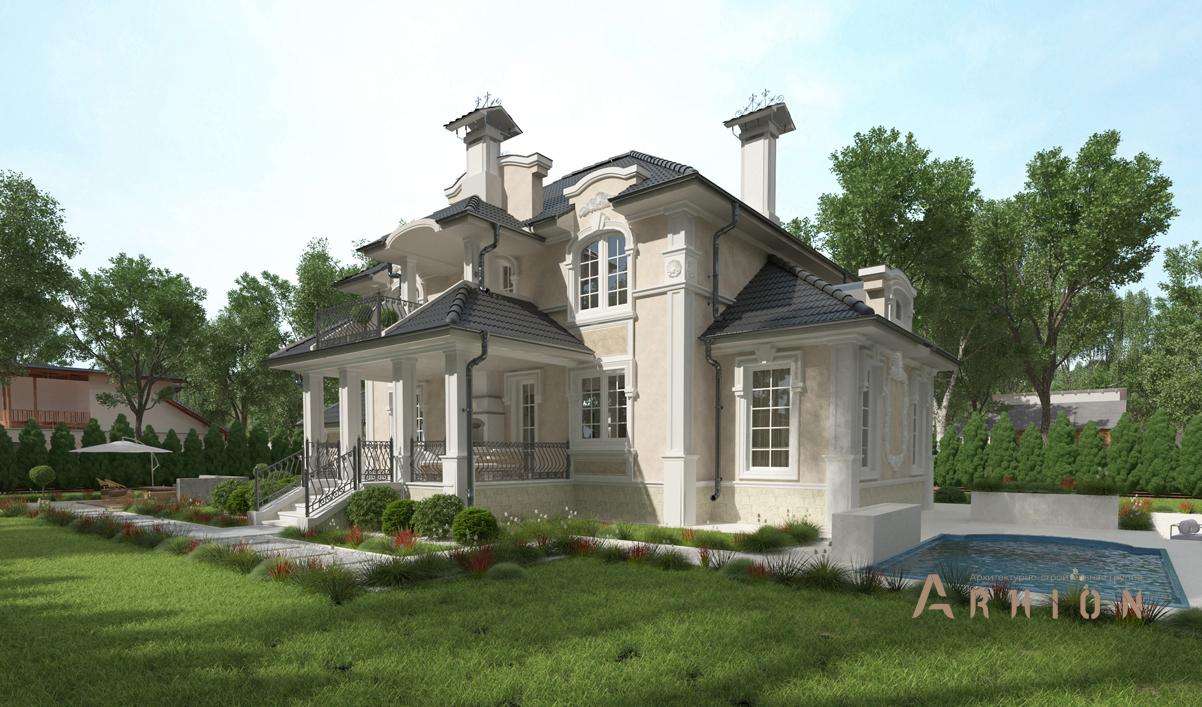 2. Проект двухэтажного дома в классическом стиле с четырехскатной, cp-29-13, площадью - 246 кв