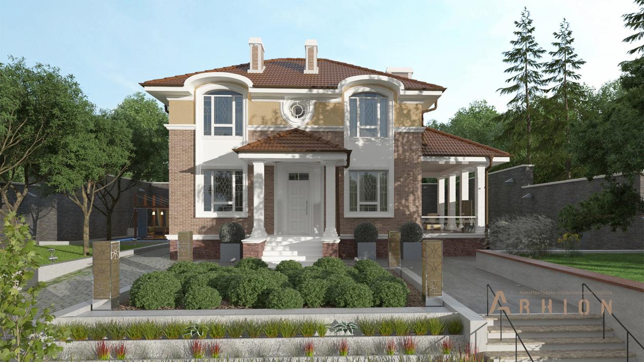 1. Проект двухэтажного дома в современном стиле с четырехскатной, cp-29-42, площадью - 128 кв