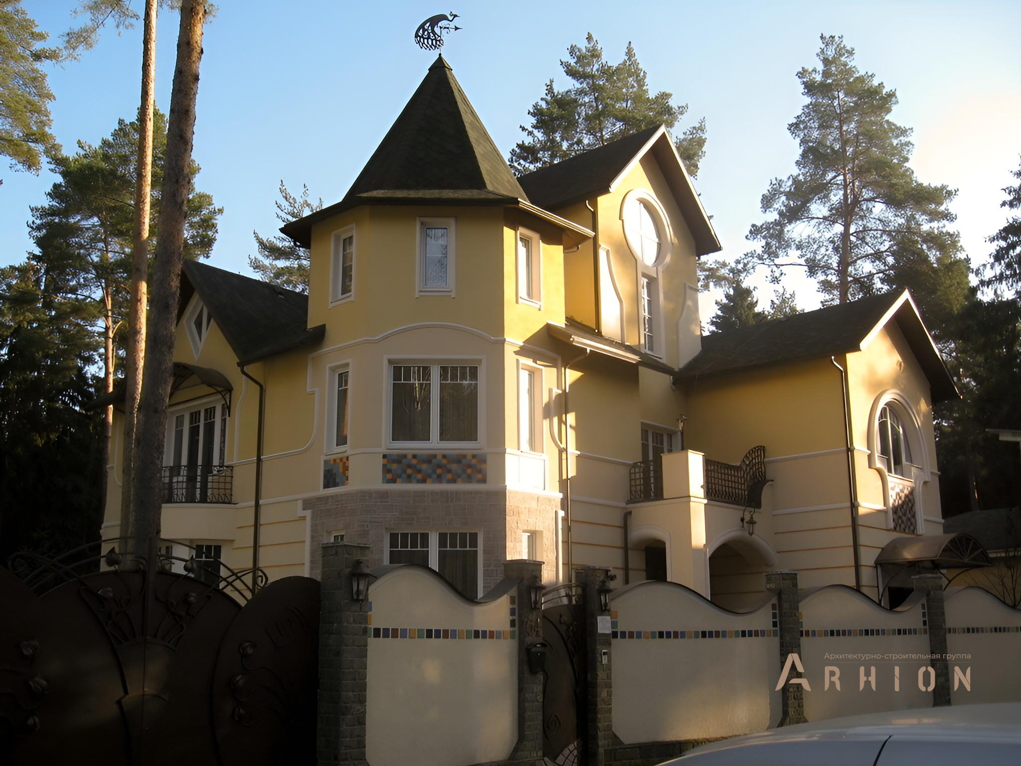 2. Проект двухэтажного дома в дворцовом стиле с многоскатной кровлей, cp-34-21, площадью - 731 кв c цокольным этажом, мансардой