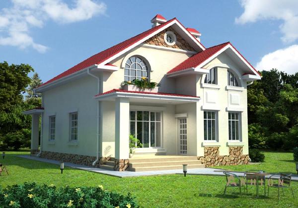 1. Проект одноэтажного дома в современном стиле с плоской кровлей , cp-49-16, площадью - 157 кв c мансардой