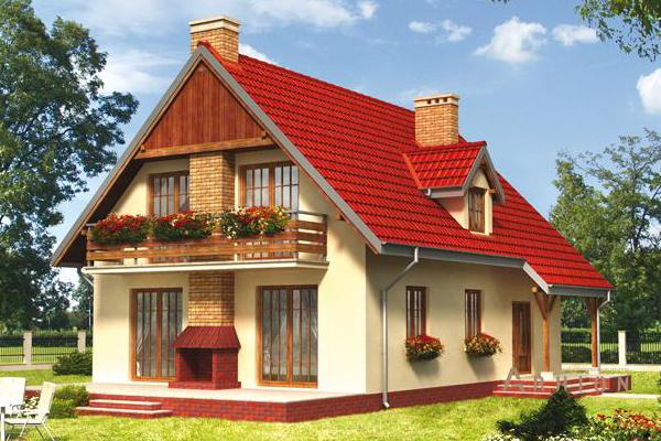 1. Проект одноэтажного дома в канадском стиле с двускатной кровлей, cp-56-14, площадью - 153 кв c мансардой