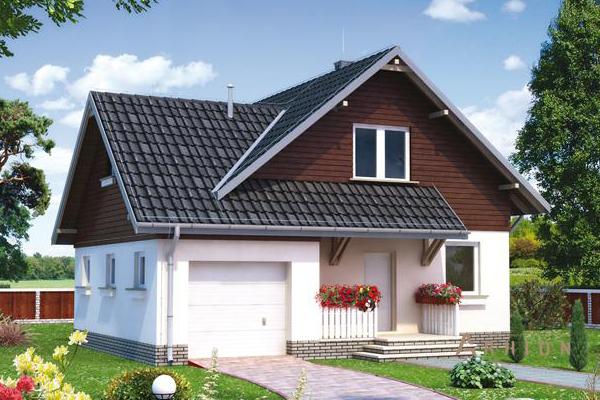 1. Проект одноэтажного дома в скандинавском стиле с многоскатной кровлей, cp-57-86, площадью - 175 кв c мансардой