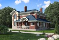 3. Проект двухэтажного дома в современном стиле с плоской кровлей , cp-59-52, площадью - 237 кв