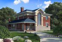 4. Проект двухэтажного дома в современном стиле с плоской кровлей , cp-59-52, площадью - 237 кв