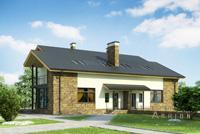 2. Проект двухэтажного дома в современном стиле с двускатной кровлей, cp-59-57, площадью - 280 кв