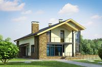 3. Проект двухэтажного дома в современном стиле с двускатной кровлей, cp-59-57, площадью - 280 кв