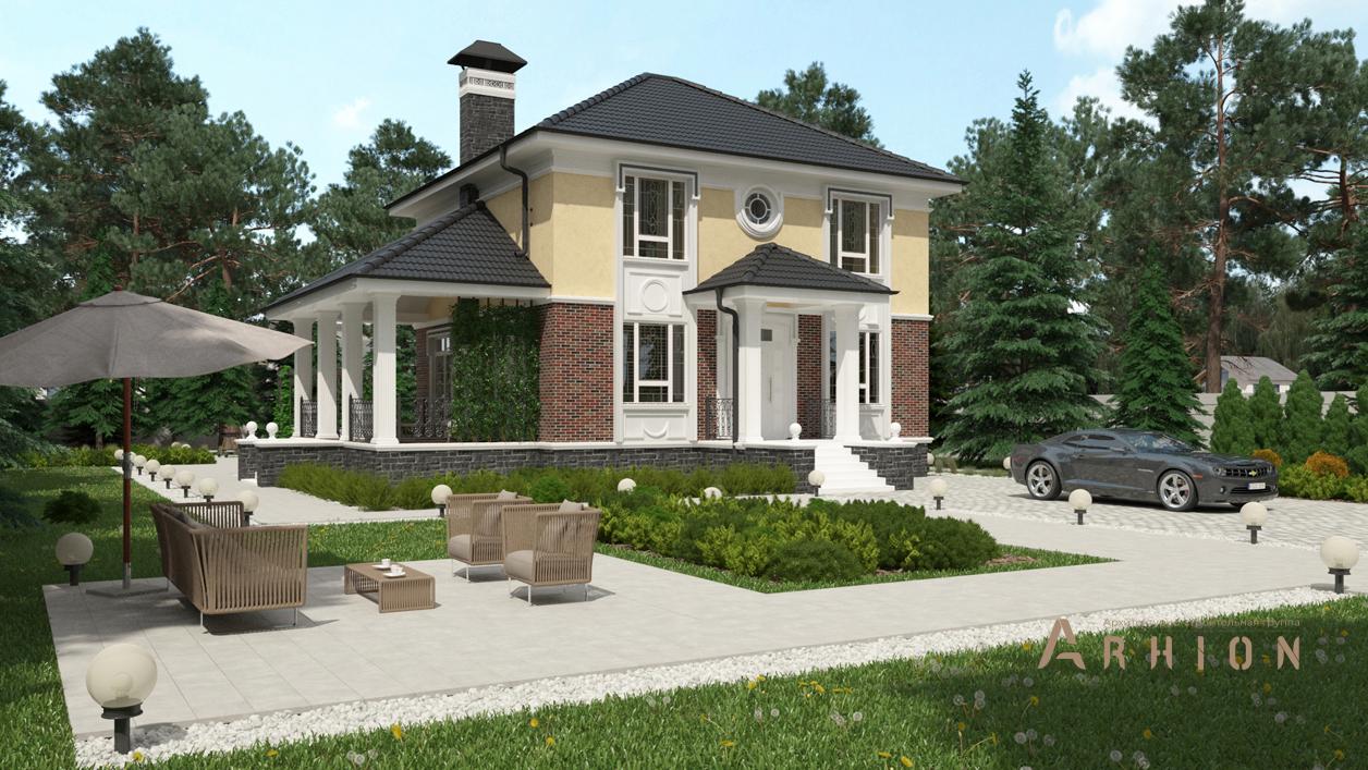 1. Проект двухэтажного дома в современном стиле с плоской кровлей , cp-71-24, площадью - 251 кв c цокольным этажом, сауной, терассой