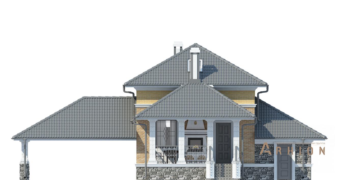 5. Проект одноэтажного дома в современном стиле с плоской кровлей , cp-74-04, площадью - 80 кв c мансардой