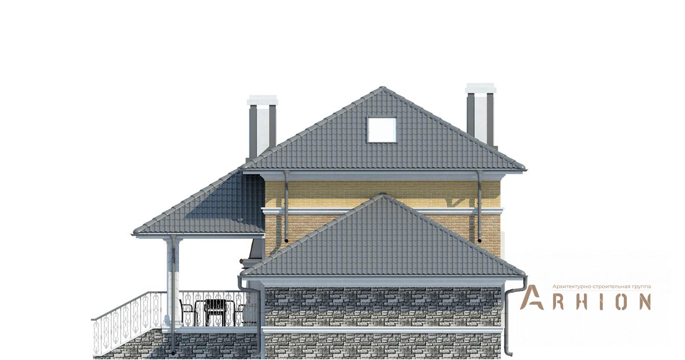 8. Проект одноэтажного дома в современном стиле с плоской кровлей , cp-74-04, площадью - 80 кв c мансардой