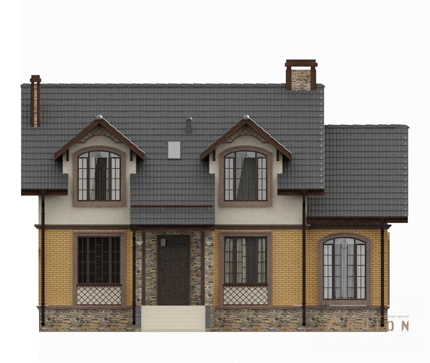3. Проект двухэтажного дома в современном стиле с двускатной кровлей, cp-75-28, площадью - 136 кв