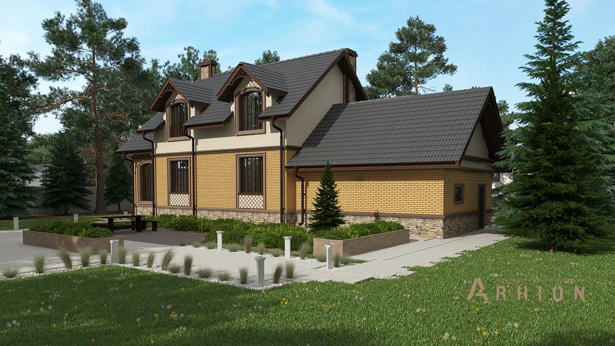 3. Проект одноэтажного дома в современном стиле с плоской кровлей , cp-75-31, площадью - 188 кв c мансардой, гаражом