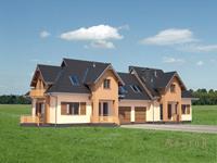 2. Проект одноэтажного дома в современном стиле с плоской кровлей , cp-81-54, площадью - 290 кв c мансардой, гаражом