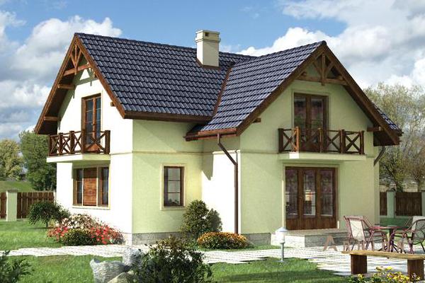 1. Проект одноэтажного дома в скандинавском стиле с многоскатной кровлей, cp-81-97, площадью - 166 кв c мансардой