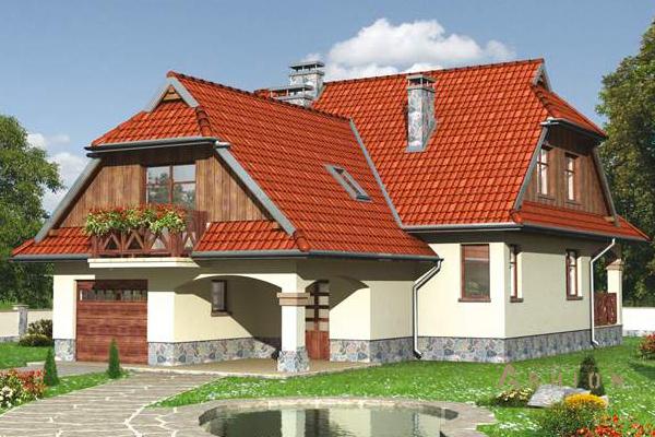 1. Проект одноэтажного дома в европейском стиле с многоскатной кровлей, cp-82-00, площадью - 329 кв c мансардой