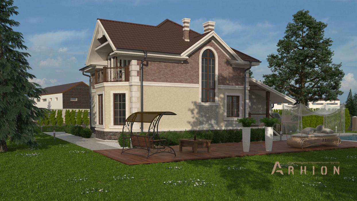 2. Проект одноэтажного дома в скандинавском стиле с многоскатной кровлей, cp-87-19, площадью - 169 кв c мансардой, терассой, балконом, гаражом, эркером