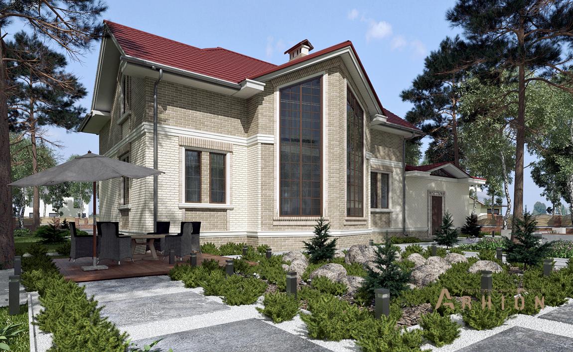 2. Проект одноэтажного дома в скандинавском стиле с четырехскатной, cp-87-50, площадью - 327 кв c цокольным этажом, мансардой, сауной, терассой, балконом, эркером, вторым светом