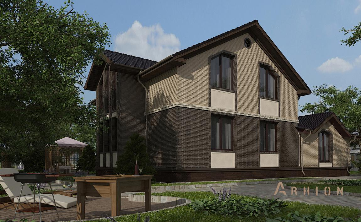 2. Проект одноэтажного дома в скандинавском стиле с многоскатной кровлей, cp-87-74, площадью - 228 кв c мансардой