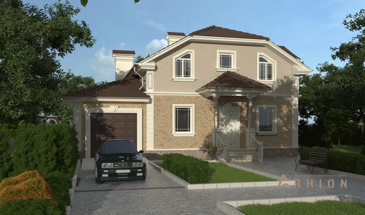 1. Проект одноэтажного дома в европейском стиле с многоскатной кровлей, cp-88-23, площадью - 243 кв c цокольным этажом, мансардой, сауной, терассой, гаражом