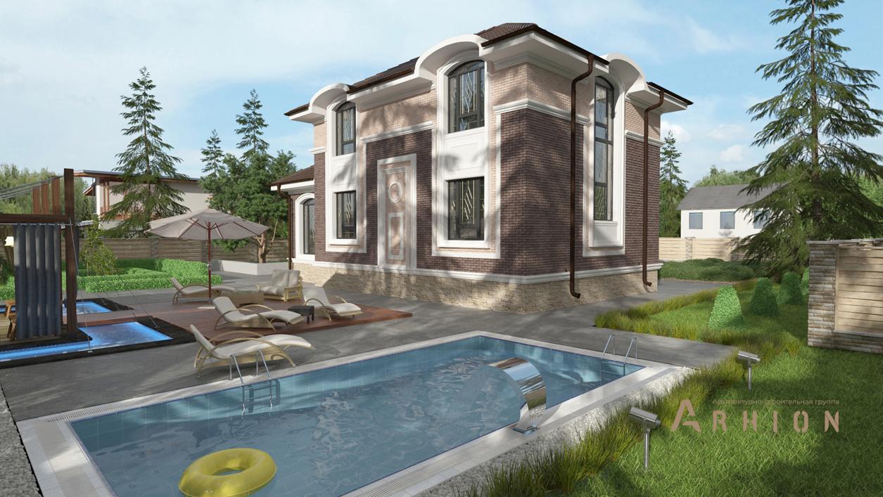 3. Проект двухэтажного дома в стиле барокко с четырехскатной, cp-92-43, площадью - 146 кв