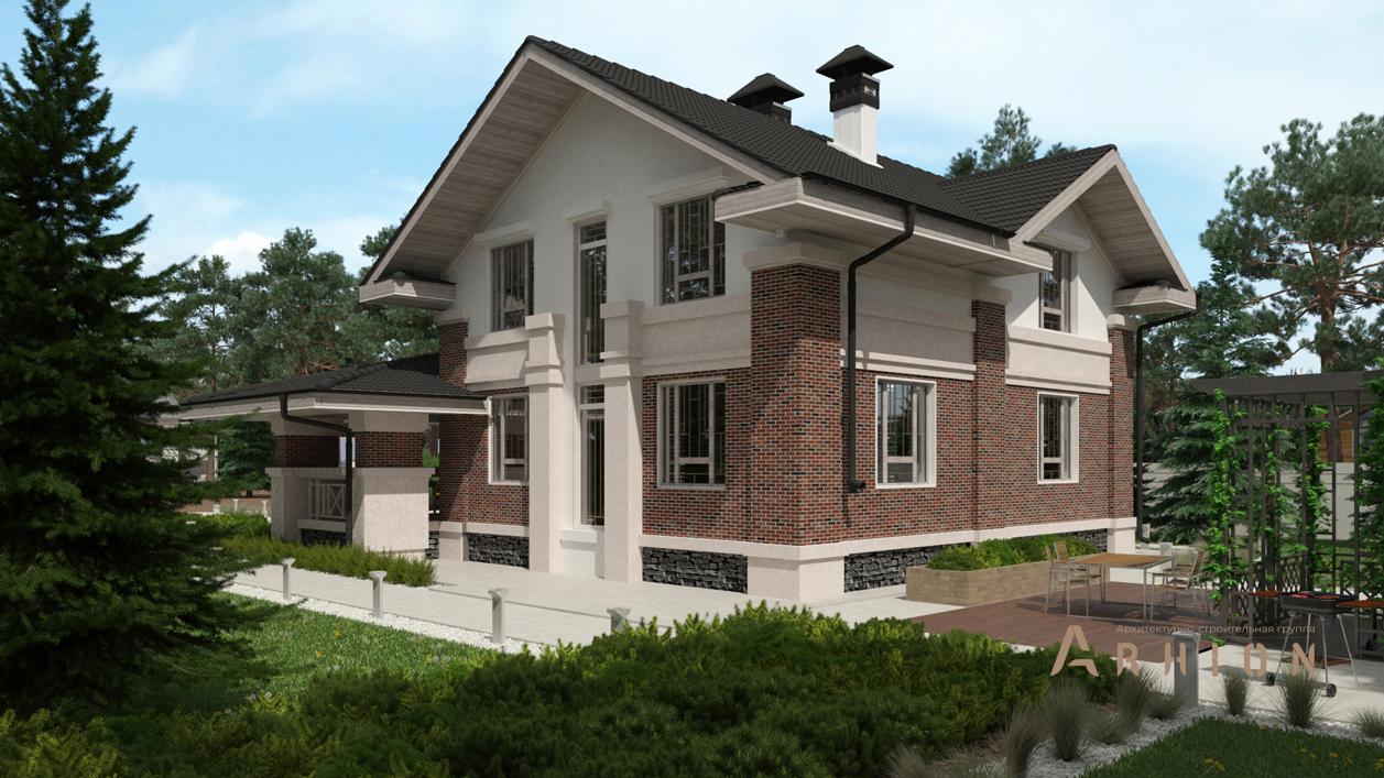 2. Проект одноэтажного дома в альпийском стиле с многоскатной кровлей, cp-93-09, площадью - 377 кв c цокольным этажом, мансардой, сауной, терассой