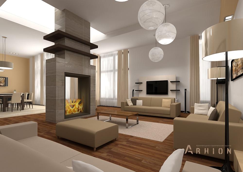 4. Проект двухэтажного дома в современном стиле с многоскатной кровлей, cp-93-68, площадью - 381 кв c цокольным этажом, сауной, терассой, балконом, бассейном, вторым светом