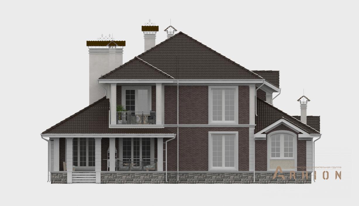 7. Проект двухэтажного дома в классическом стиле с четырехскатной, cp-96-40, площадью - 474 кв c цокольным этажом, сауной, терассой, балконом