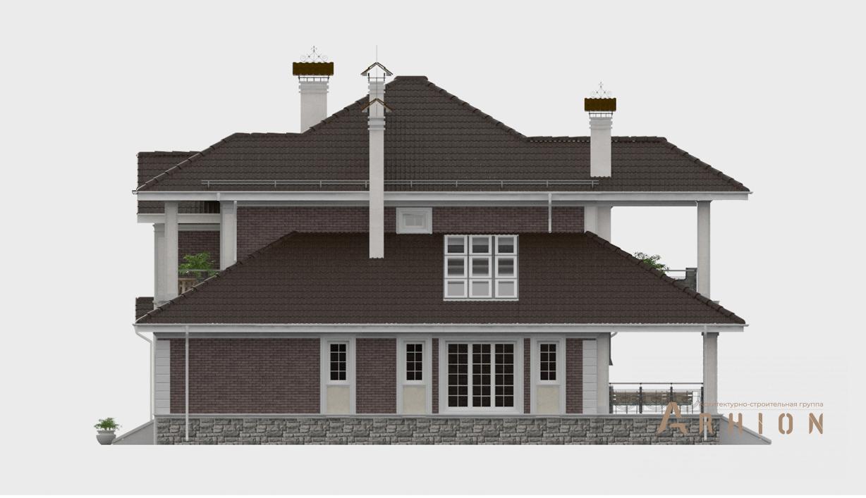 8. Проект двухэтажного дома в классическом стиле с четырехскатной, cp-96-40, площадью - 474 кв c цокольным этажом, сауной, терассой, балконом