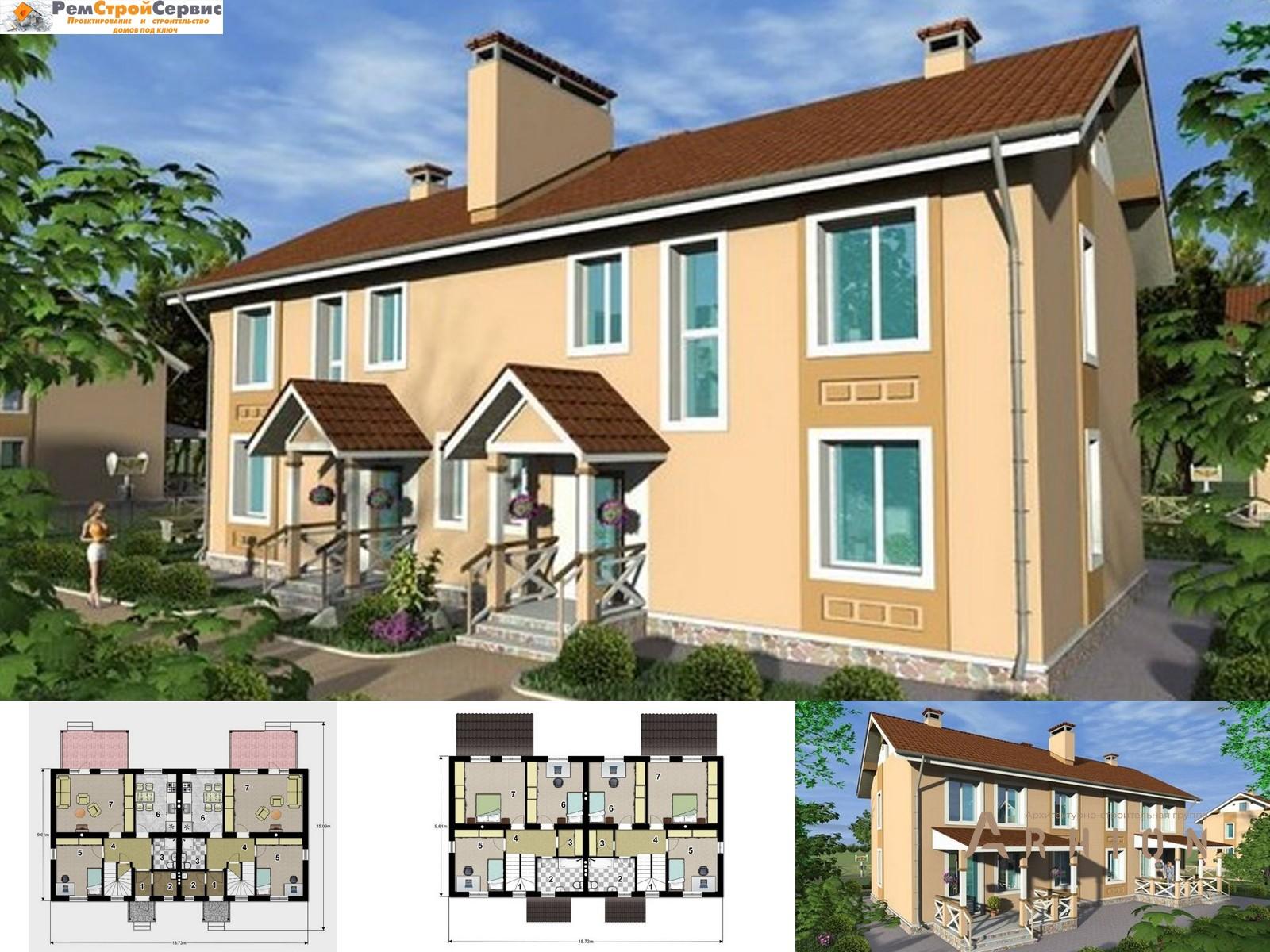1. Проект двухэтажного дома в современном стиле с двускатной кровлей, DP-36, площадью - 281 кв c балконом