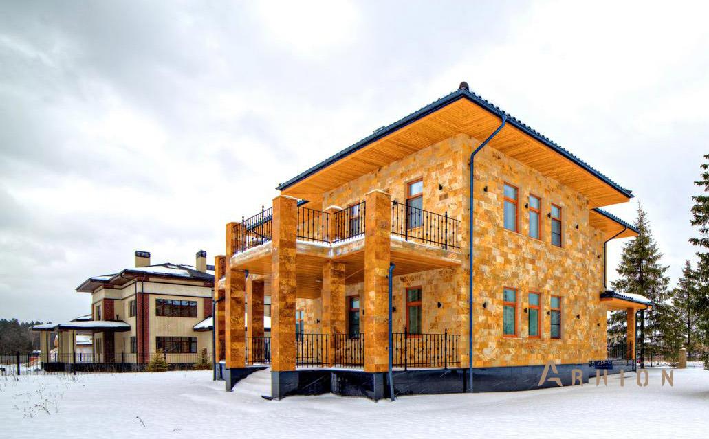 2. Проект двухэтажного дома в современном стиле с многоскатной кровлей, gk-05, площадью - 309 кв c терассой, гаражом