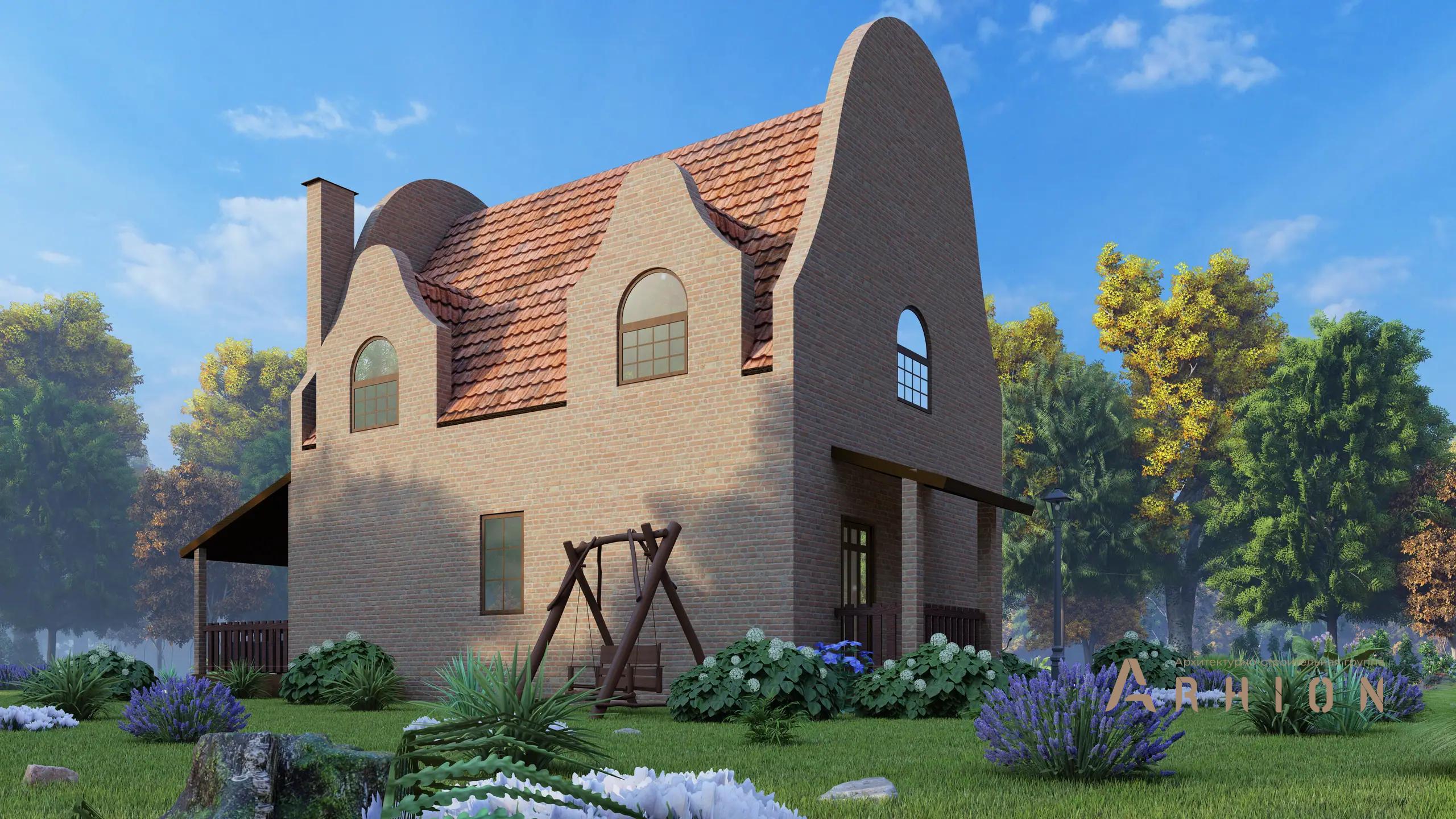 10. Проект двухэтажного дома в европейском стиле с плоской кровлей , H-006, площадью - 140 кв c мансардой, терассой