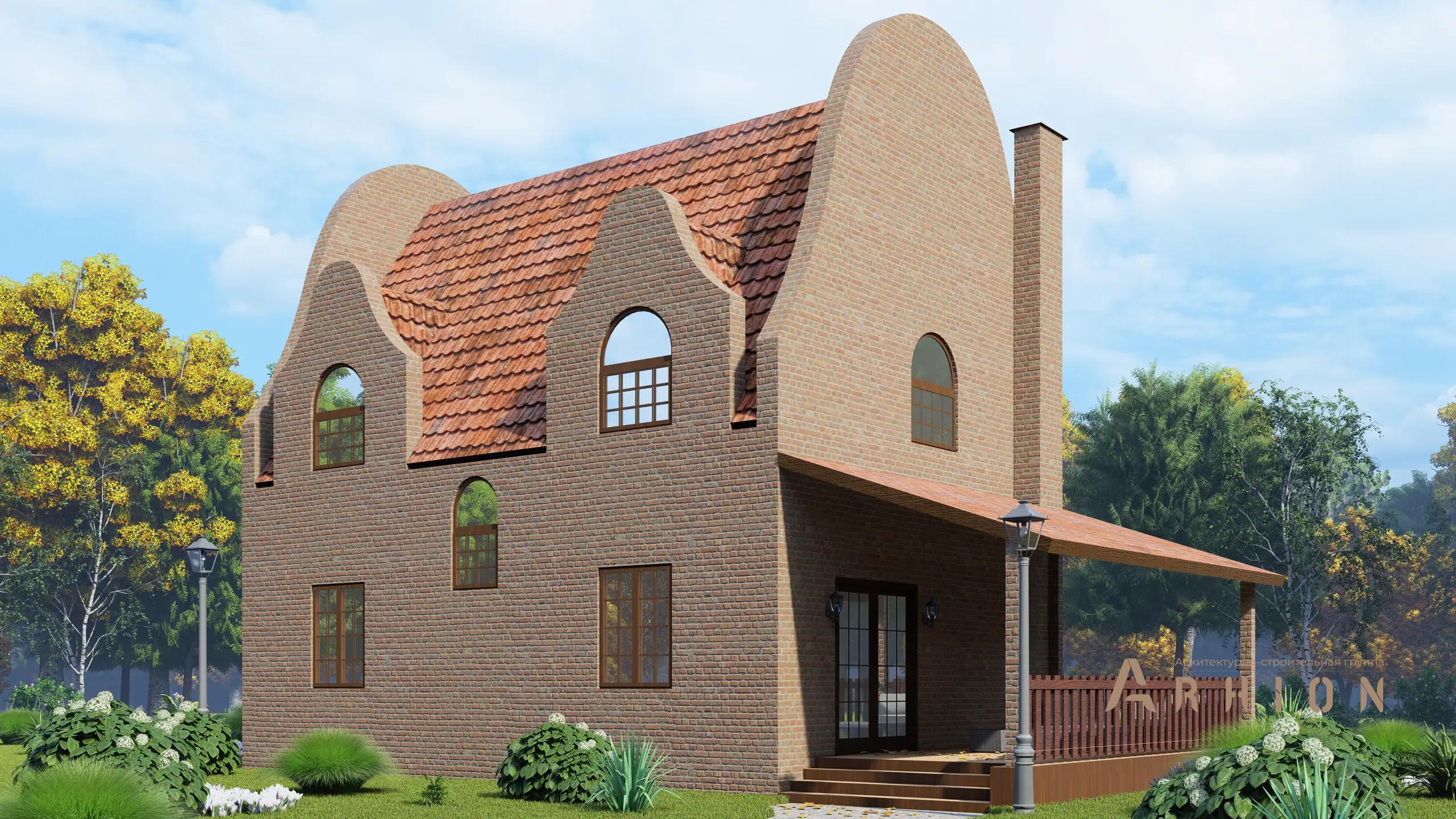 16. Проект двухэтажного дома в европейском стиле с плоской кровлей , H-006, площадью - 140 кв c мансардой, терассой