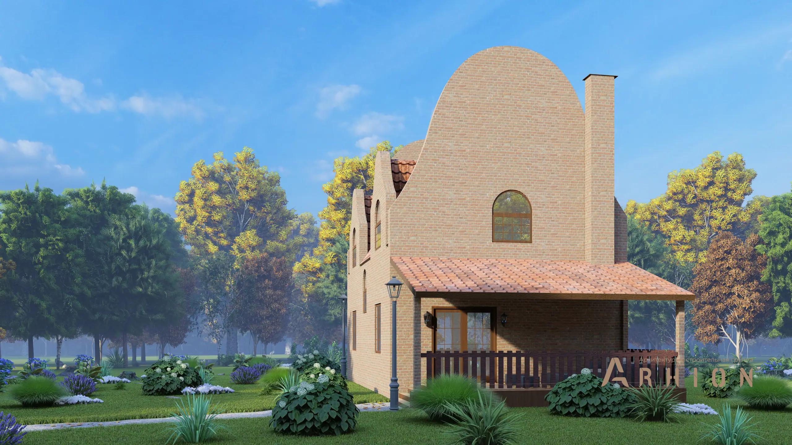 17. Проект двухэтажного дома в европейском стиле с плоской кровлей , H-006, площадью - 140 кв c мансардой, терассой