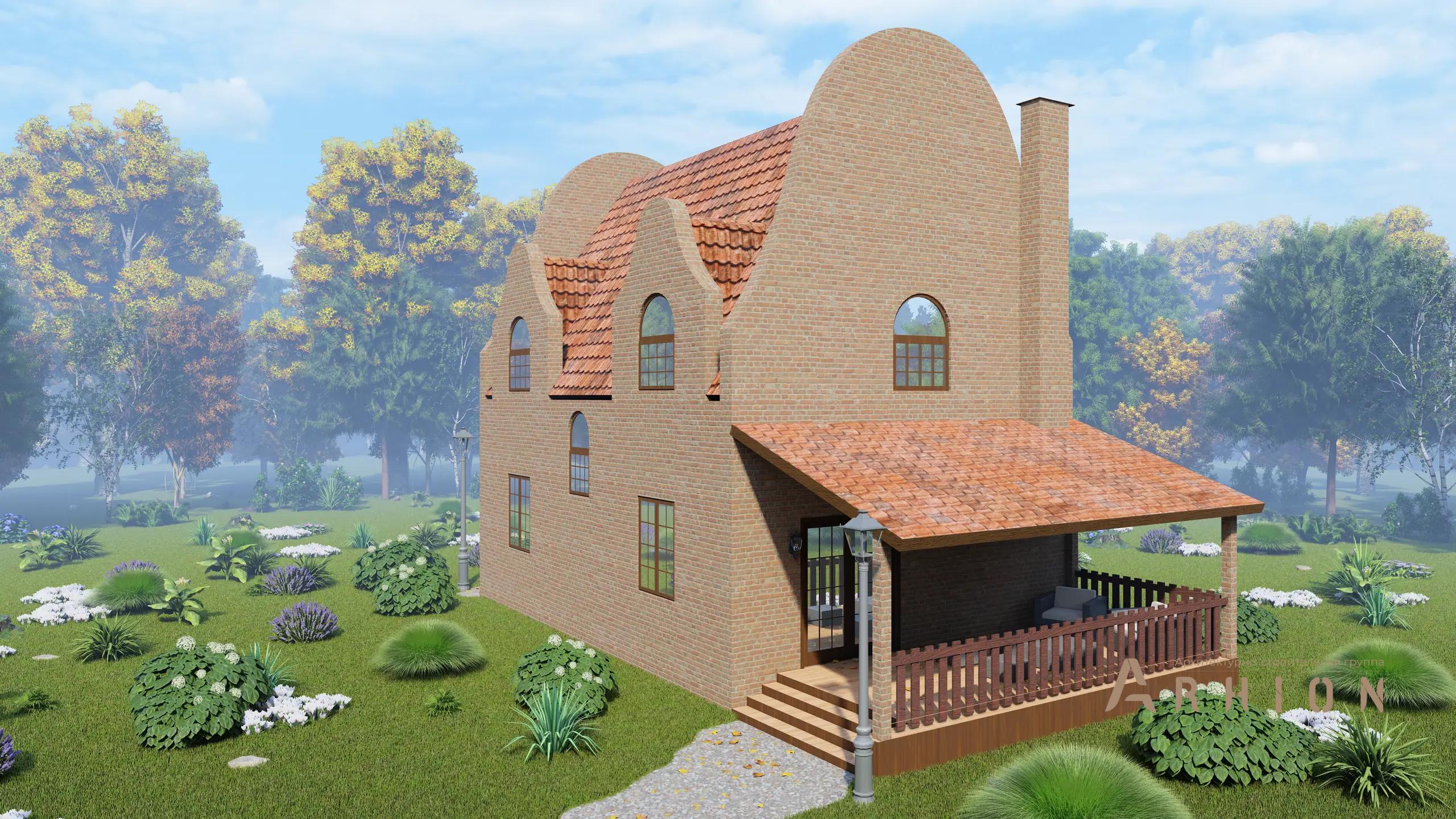 2. Проект двухэтажного дома в европейском стиле с плоской кровлей , H-006, площадью - 140 кв c мансардой, терассой