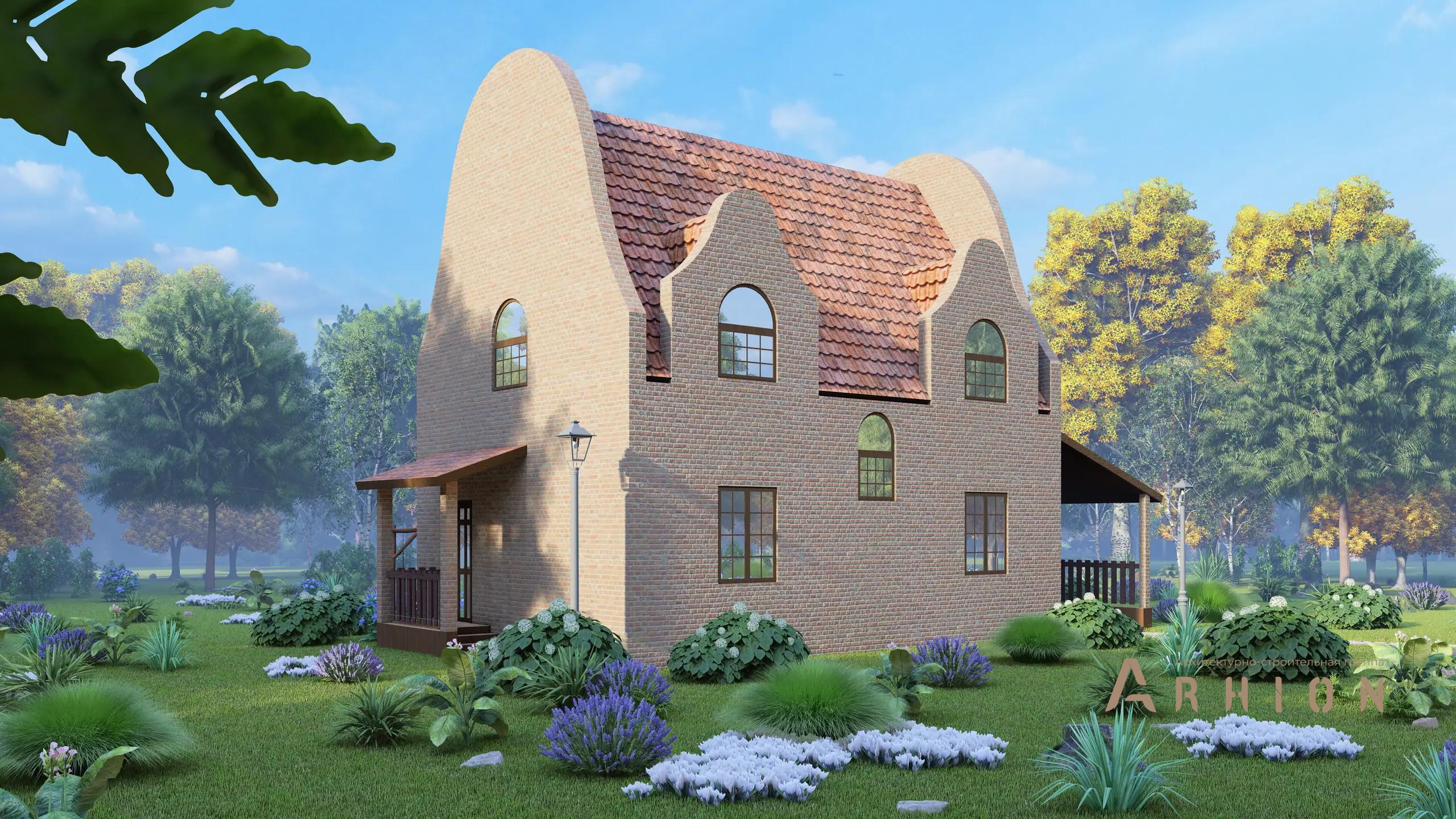 20. Проект двухэтажного дома в европейском стиле с плоской кровлей , H-006, площадью - 140 кв c мансардой, терассой